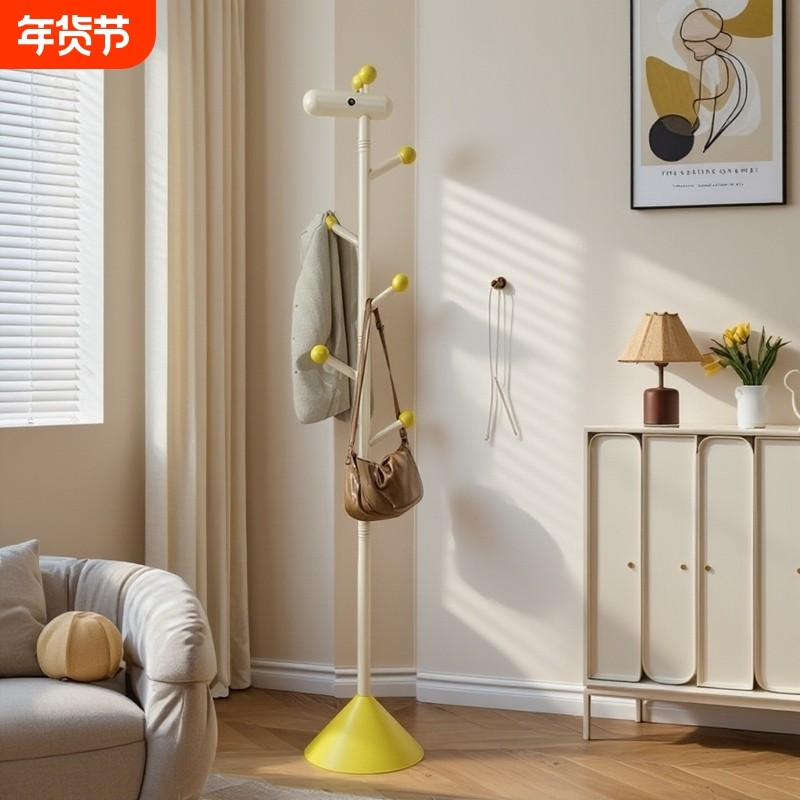 儿童衣架落地卧室家用挂衣架立式衣帽架转角小型挂包次净衣衣帽架