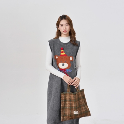 原创设计孕妇针织马甲圣诞裙