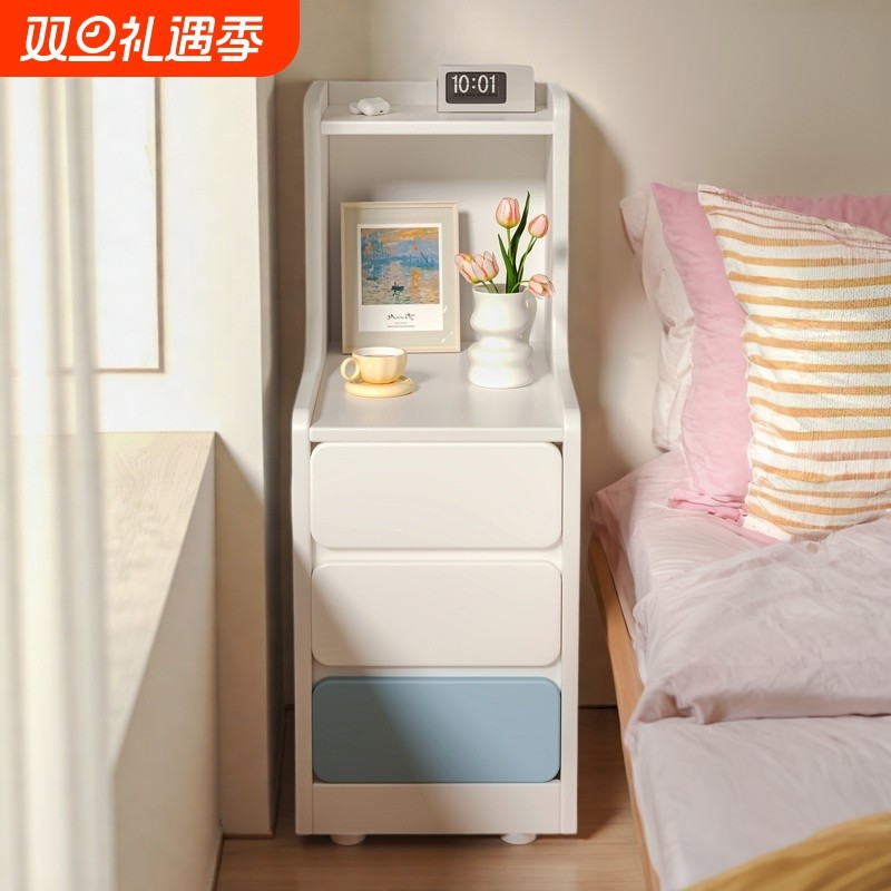 超窄床头柜置物架家用卧室小型床边收纳柜夹缝储物柜简易2025新款