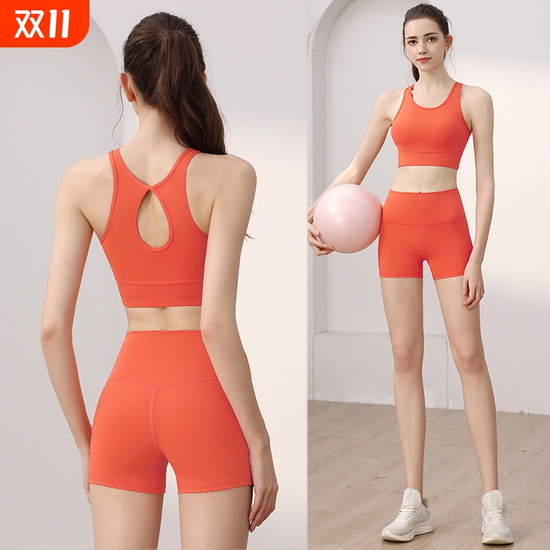 一体杯运动内衣瑜伽服套装女健身