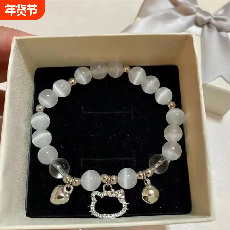 碎花蝴蝶手链ins小众琉璃手串送闺蜜好友学生党高颜值礼物儿童女