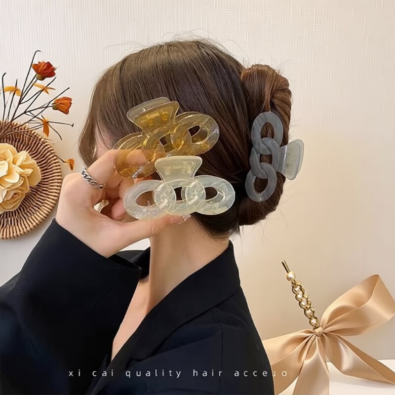 韩版简约发夹抓夹后脑勺高级感鲨鱼夹气质盘发夹子头饰夏季女发饰
