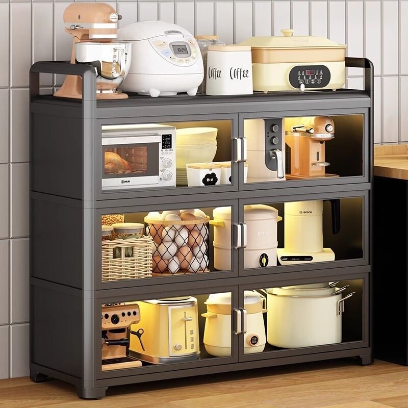 厨房多功能置物架落地多层蔬菜收纳架家用杂物架靠墙架子阳台移动