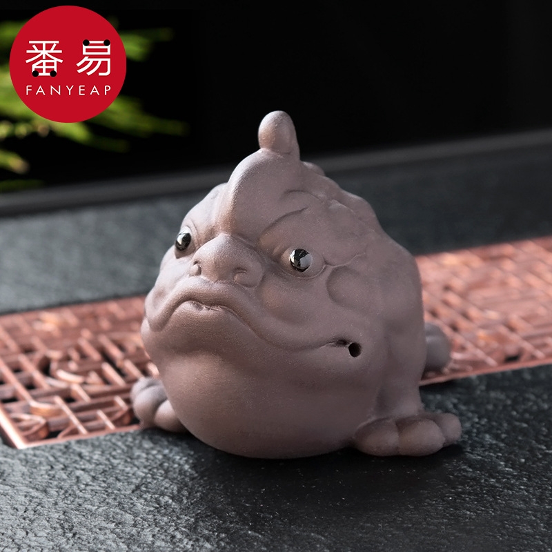 茶宠AA1sl001-茶宠摆件创意茶具茶玩茶桌蟾蜍茶台茶道装饰配件