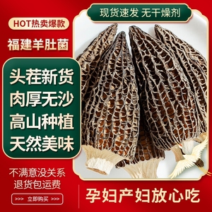 羊肚菌干货特级野生500g新鲜菌菇煲汤干货食材旗舰店礼盒云南菌子