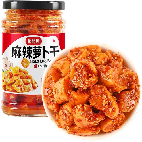 稻稻熊 麻辣萝卜丁咸菜香脆下饭菜即食酱腌菜榨菜