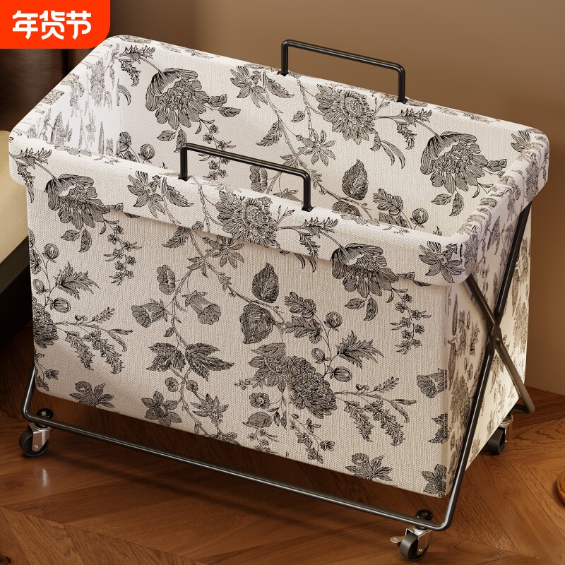 脏衣篮带轮可折叠脏衣服收纳筐家用大容量脏衣蓝浴室大开口脏衣篓