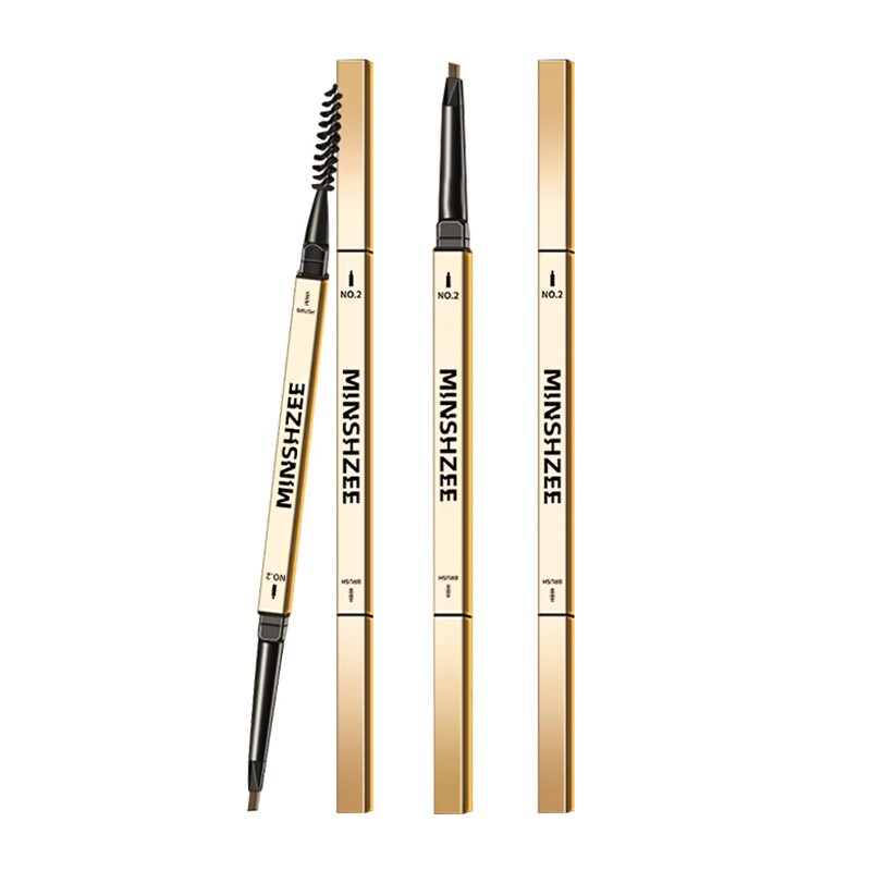 茗希芝小金条持久不脱眉笔自然黑/自然灰/中咖色/深咖色4支