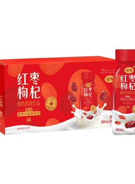优嗨红枣枸杞酸奶风味饮品200mlx10瓶