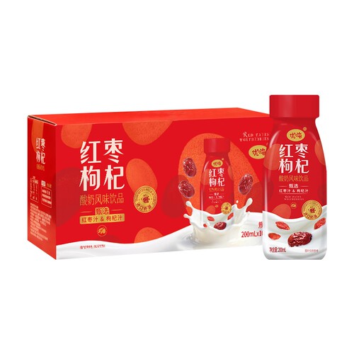 优嗨红枣枸杞酸奶风味饮品200mlx10瓶