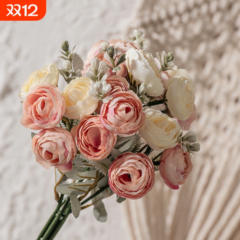 【新品】仿真花凉宫小茶苞INS风家居装饰婚庆假花MW83113