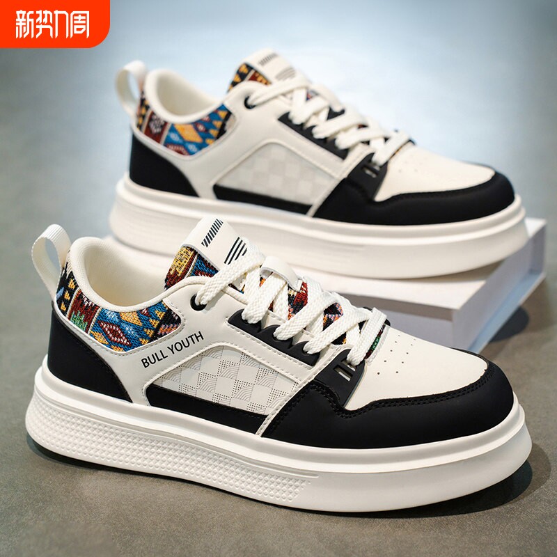 欧伦啄木鸟男鞋2025新款冬季运动轻便增高休闲板鞋潮流百搭韩版工