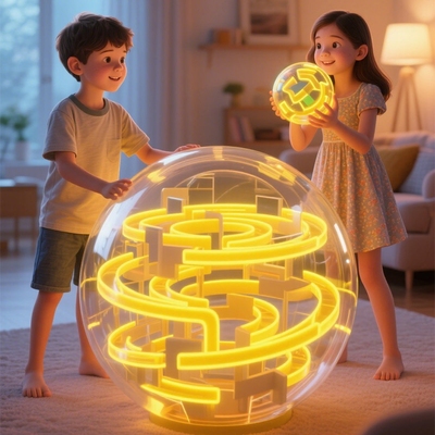 乐尔思3d立体迷宫球走珠轨道球