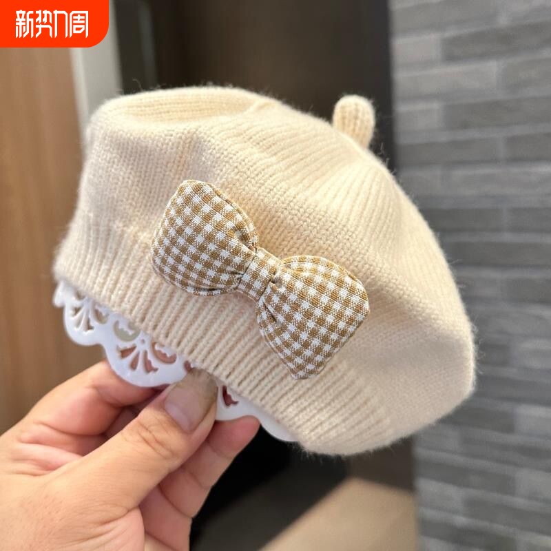 婴儿贝雷帽薄款透气宝宝帽子春秋季韩版洋气童帽