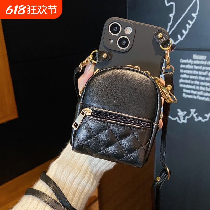 收纳包适用苹果15promax手机壳16e零钱包iPhone13