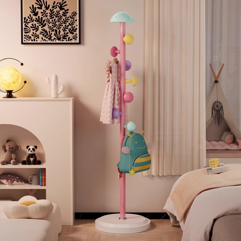 落地挂衣架卧室衣帽架蘑菇房间挂包包架晚上挂衣服架简易帽子客厅