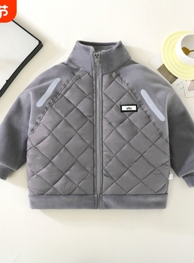 儿童夹棉加厚外套秋冬装上衣冬季内搭保暖校服神器THH119紫色红色