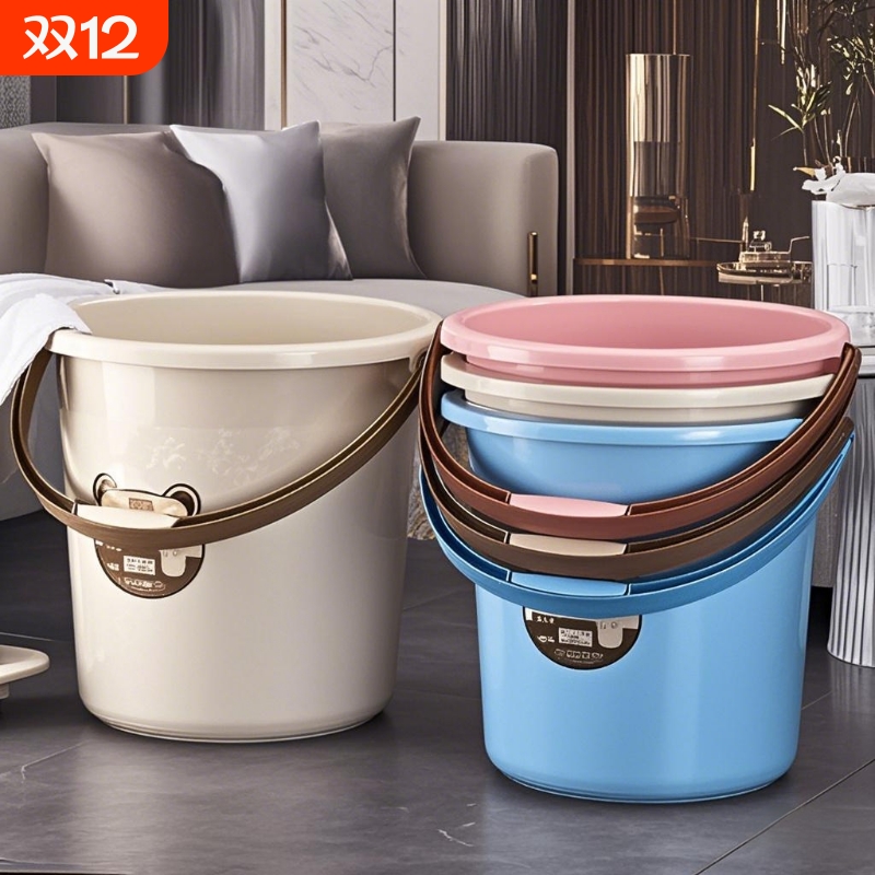 家用储水桶脸盆加厚塑料大水桶手提大号圆桶学生宿舍用洗衣桶洗脚