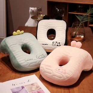 卡通乳胶午睡枕办公室趴睡枕多用靠垫腰靠小学生午休枕凉感睡枕