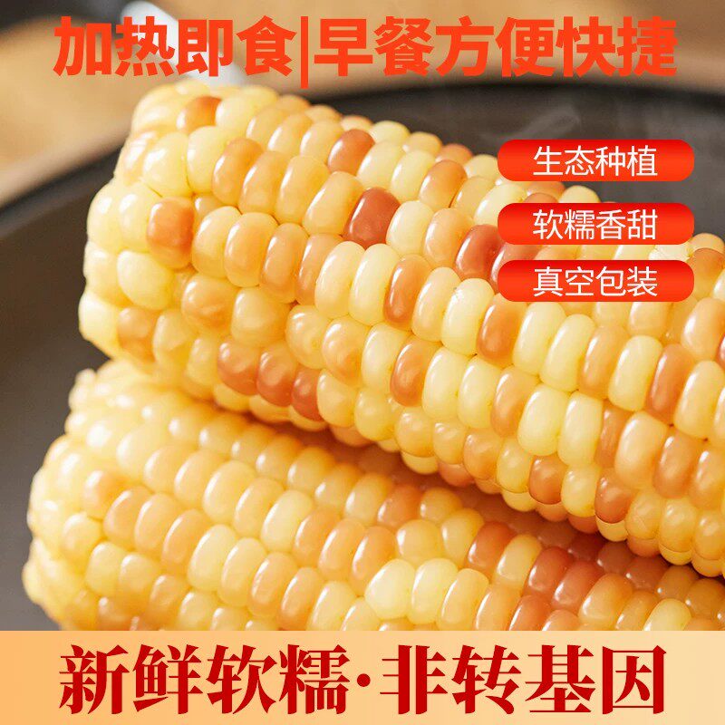 云南西双版纳香糯小玉米新鲜甜糯玉米棒开袋即食早餐散装小花低脂
