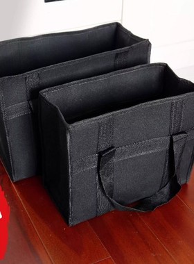 特厚手提收纳包帆布工具包黑色耐磨手提包大容量电工包装书包超大