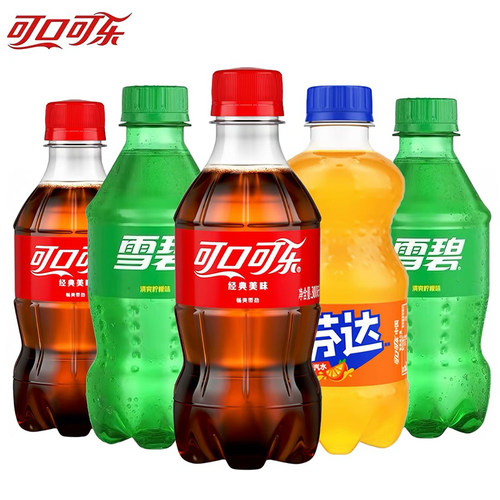 24瓶可口可乐雪碧芬达300ml碳酸饮料整箱小瓶迷你款汽水无糖瓶装