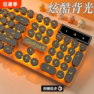 朋克机械手感键盘鼠标有线耳机套装电脑电竞游戏专用薄膜键鼠外设