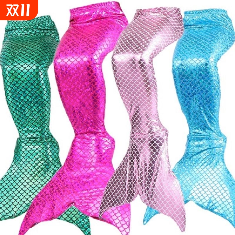 成人美人鱼泳衣尾巴带脚蹼