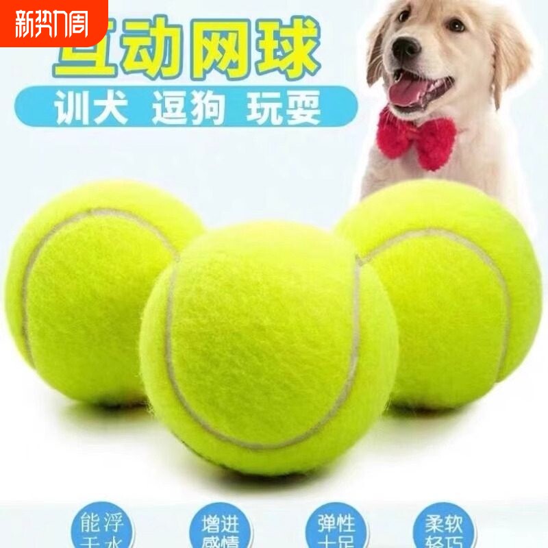 狗狗玩具球自嗨解闷神器宠物边牧金毛柯基耐咬球训练磨牙网球橡胶