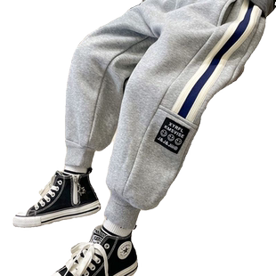 男童裤子2024新款春秋款童装大童秋款男孩长裤儿童加绒运动裤冬装