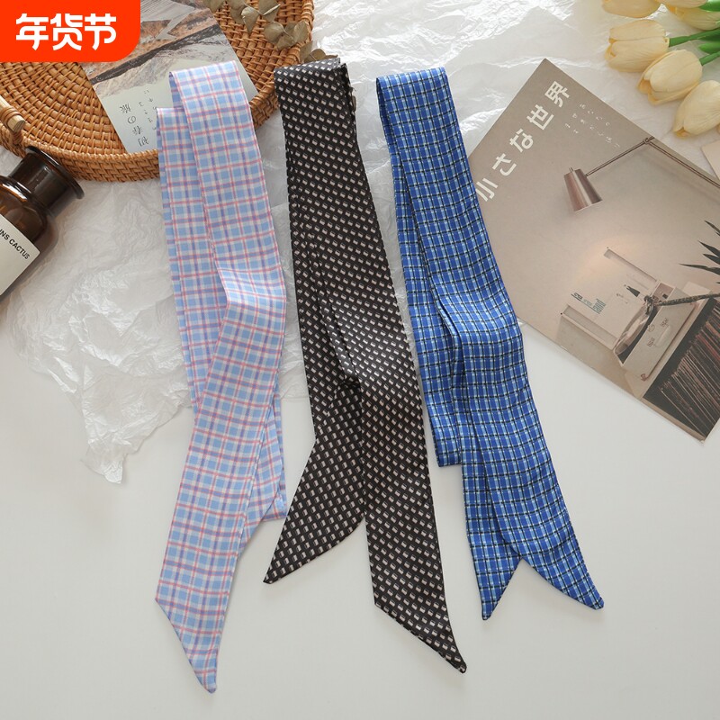 网红发带女新款春夏季薄款绑超仙复古飘带丝带头饰丝巾法式发头绳