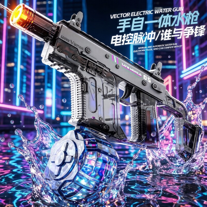 维克托电动水枪黑科技儿童玩具图片