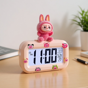 2025新儿童闹钟学生专用起床神器可爱计时桌面智能台钟帕恰狗电池