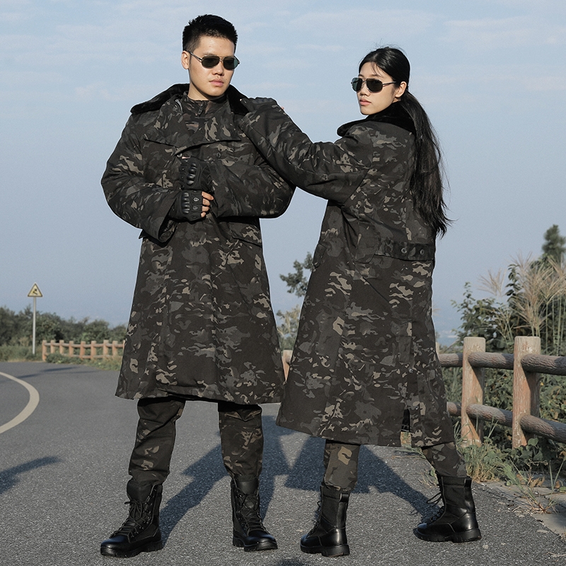 长款军棉大衣绿男冬季加厚保安棉服东北棉袄防寒劳保女工作服零下