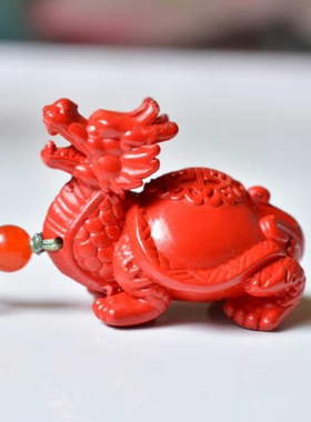 本命年朱砂龙龟吊坠招财吉祥挂件护身符项链男女情侣挂坠荣归故里