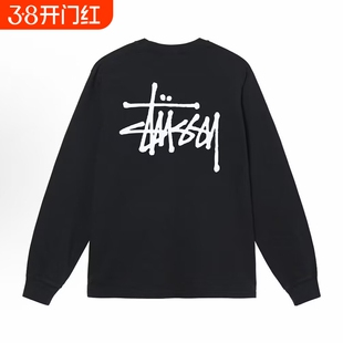 潮牌斯图西STU长袖t恤秋纯棉重磅300g高版本彩色骰子黑八爱心亲子