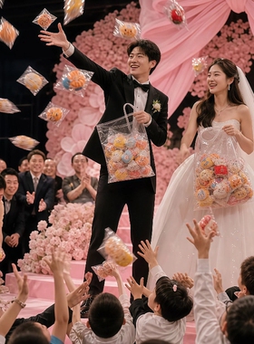 小红书婚礼抛洒娃娃互动