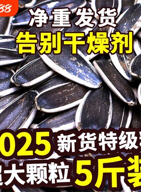2025新货葵花籽大颗粒原味五香炒熟生瓜子5斤批发零食新鲜葵花子