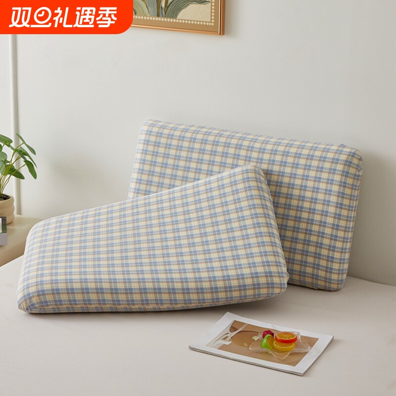 深睡枕专用枕套纯棉水洗棉面包记忆枕套单只装亲肤透气贴合饱满