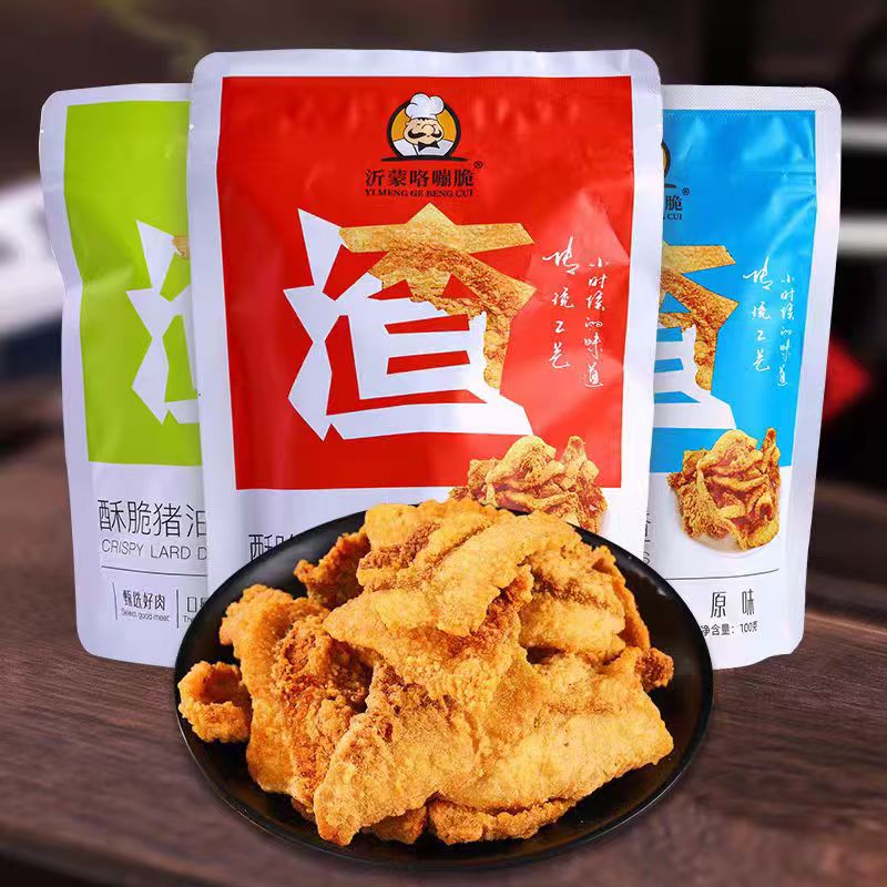 酥脆猪油渣烧烤味100g袋装咯嘣脆