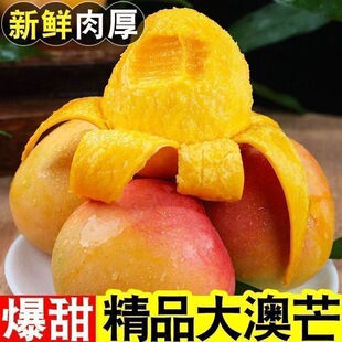 正宗云南澳芒新鲜彩虹芒苹果芒当季大青芒果水果批发整箱果肉黄金