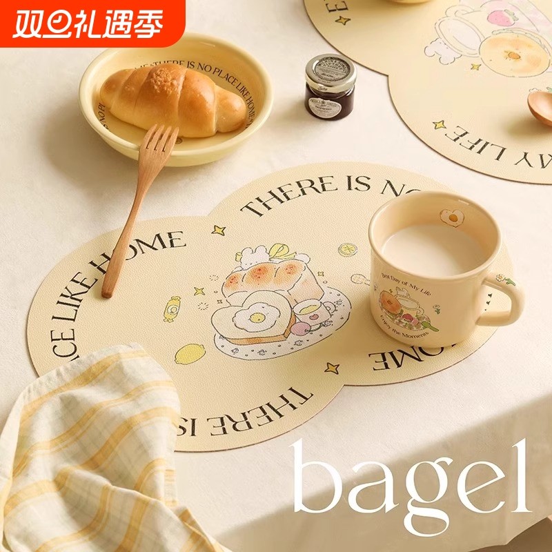 卡通餐垫防水防油防烫耐高温餐盘垫免洗餐桌隔热杯垫小号桌面防滑