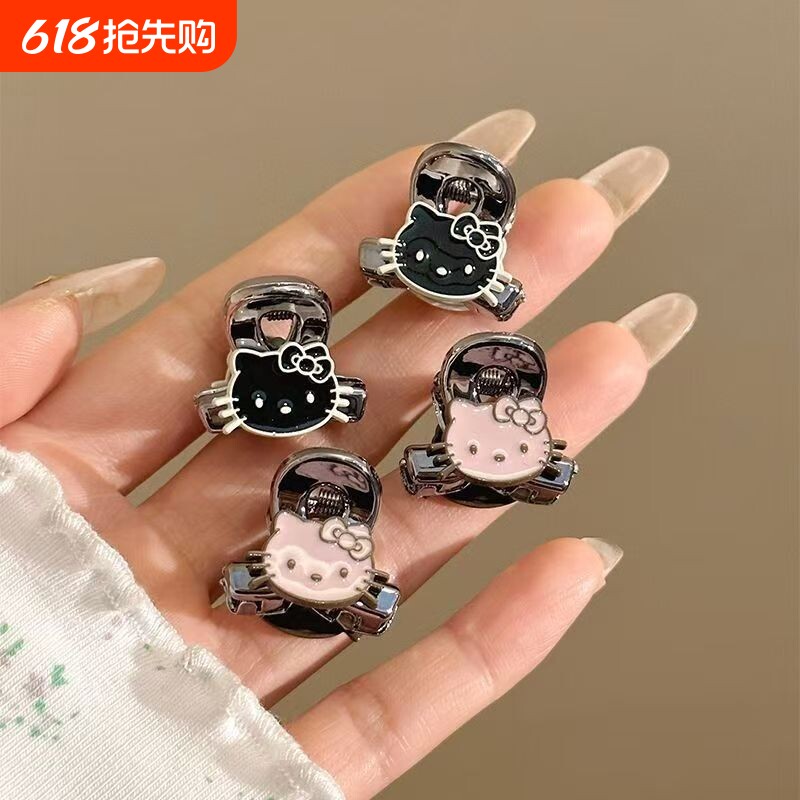 超可爱迷你小号滴油KT刘海夹发抓女韩系卡通减龄碎发夹黑色粉色