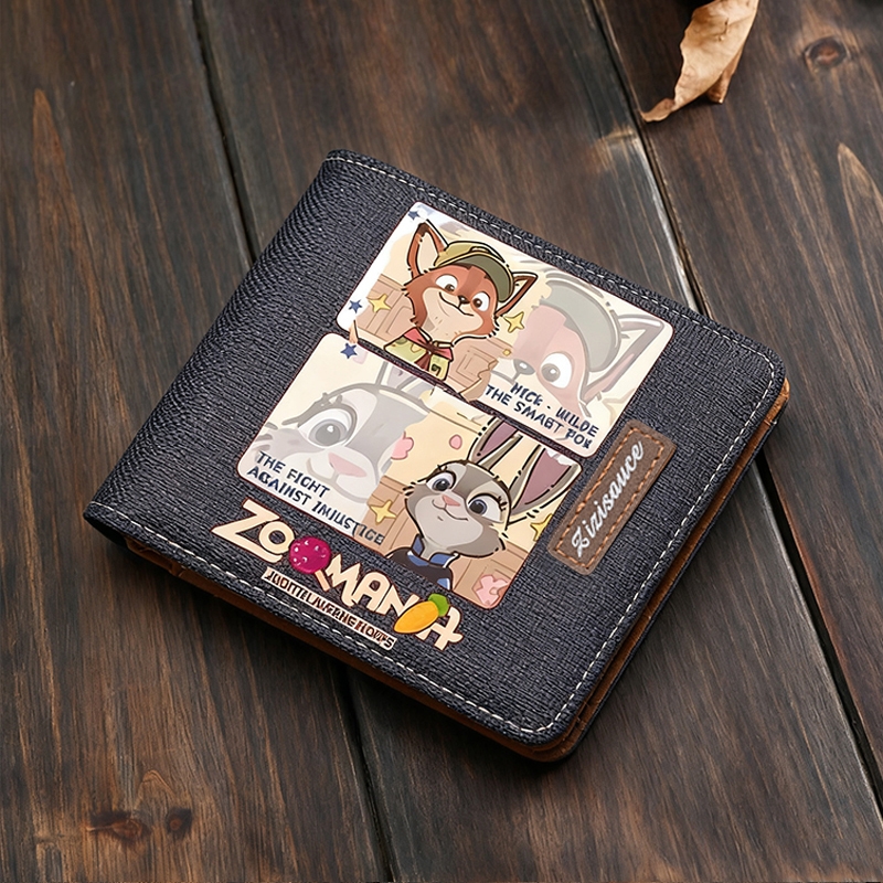 卡通动漫朱迪兔子警官尼克狐钱包钱夹多卡位卡包零钱包证件收纳包
