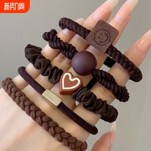 头绳2026扎头发简约橡皮筋女新款 高端气质高弹力耐用皮套发圈发绳