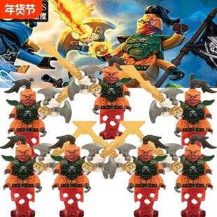 兼容乐高初代忍者稀有珍藏版海盗纳达可汗人仔刀武器玩具绝版黄金
