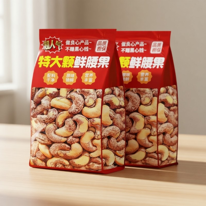 紫皮大腰果仁新货盐焗原味干果带皮越南年货坚果零食健康孕妇零食