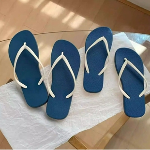 日本人字拖女ins潮夏外穿时尚简约平底夹脚沙滩拖鞋防滑情