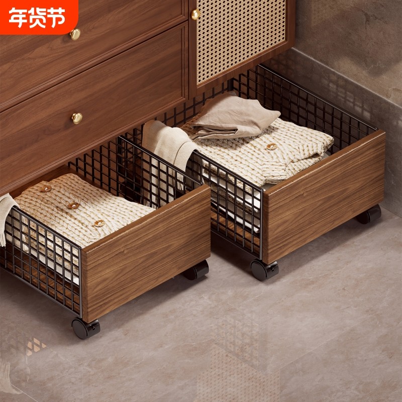 脏衣篓脏衣服收纳筐浴室柜下大容量带轮可移动小推车卫生间洗衣篮,收纳整理,脏衣篮,淘宝优惠券,粉丝福利购,淘宝优惠卷