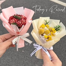干花见面口袋小花束伴手礼迷你玫瑰成品装毕业女友生日情人节礼物